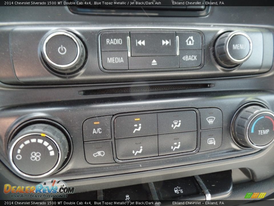 2014 Chevrolet Silverado 1500 WT Double Cab 4x4 Blue Topaz Metallic / Jet Black/Dark Ash Photo #17