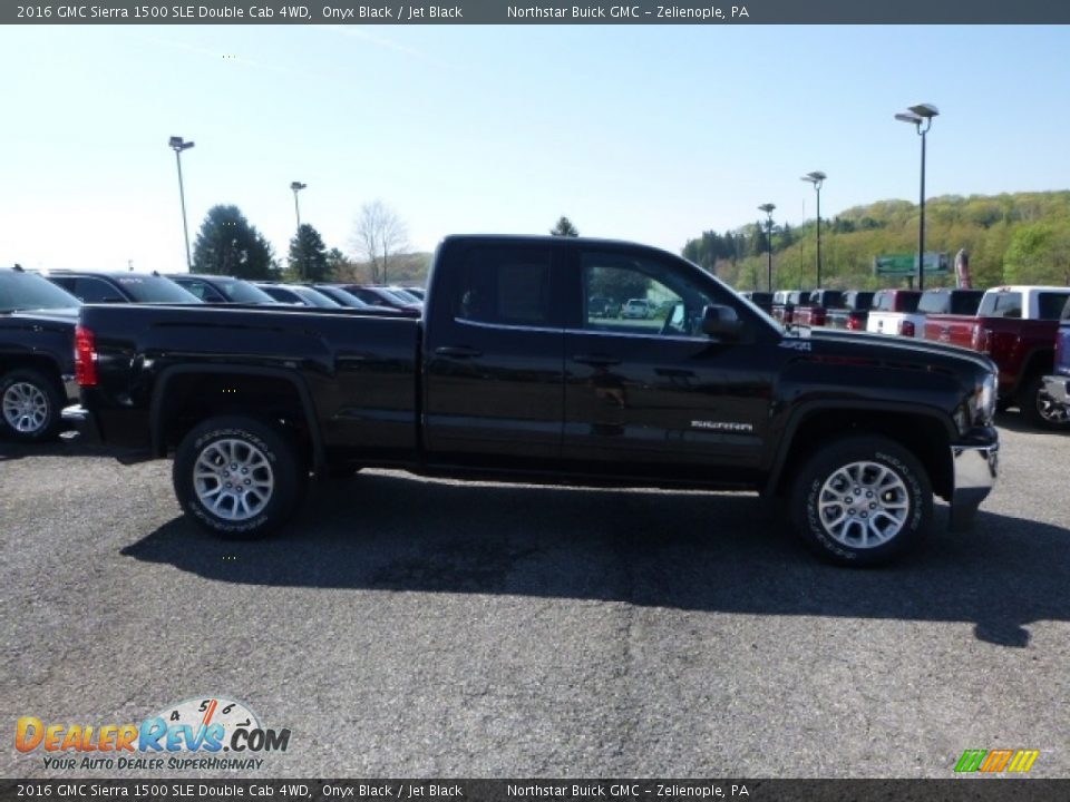 2016 GMC Sierra 1500 SLE Double Cab 4WD Onyx Black / Jet Black Photo #6