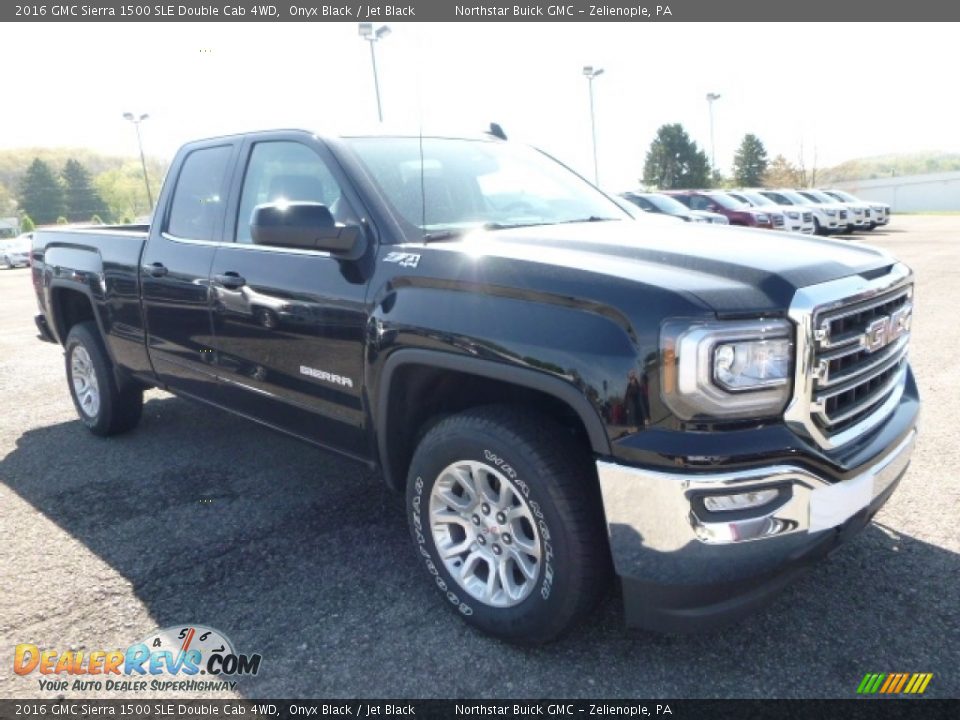 2016 GMC Sierra 1500 SLE Double Cab 4WD Onyx Black / Jet Black Photo #7