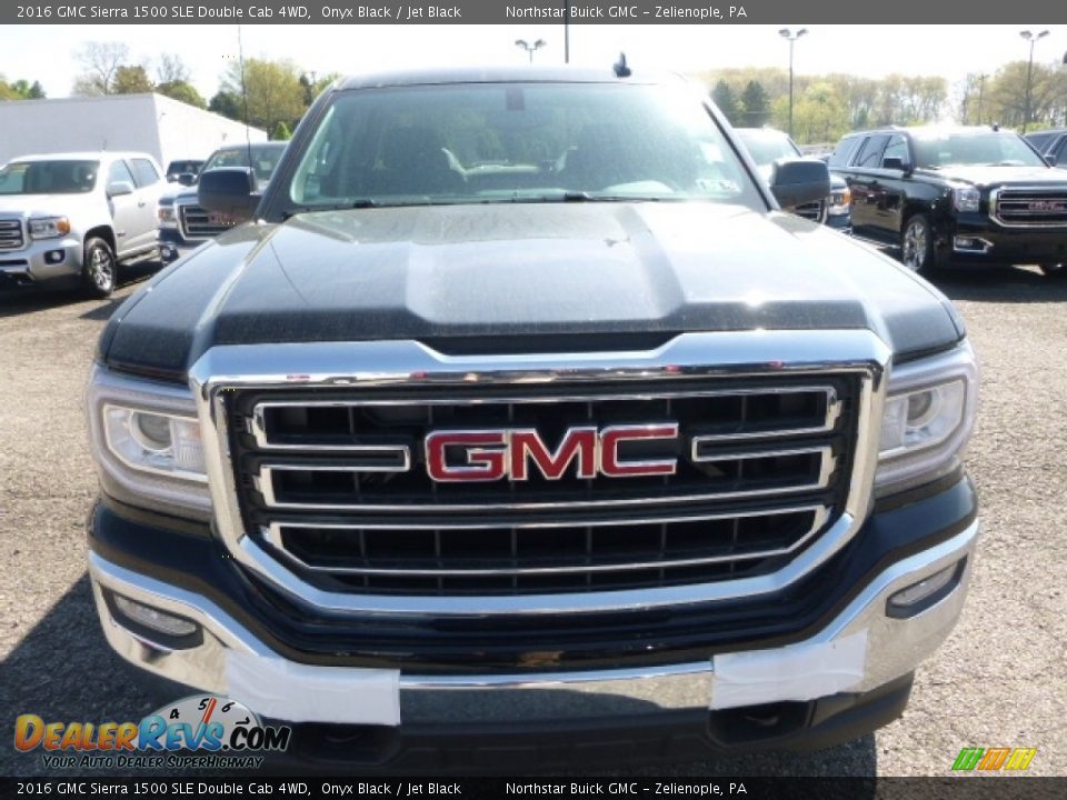 2016 GMC Sierra 1500 SLE Double Cab 4WD Onyx Black / Jet Black Photo #8