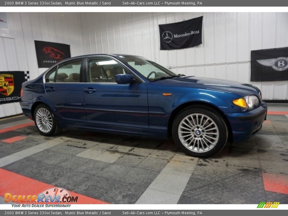 2003 BMW 3 Series 330xi Sedan Mystic Blue Metallic / Sand Photo #6