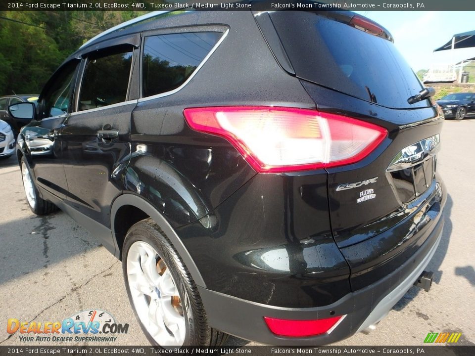 2014 Ford Escape Titanium 2.0L EcoBoost 4WD Tuxedo Black / Medium Light Stone Photo #5