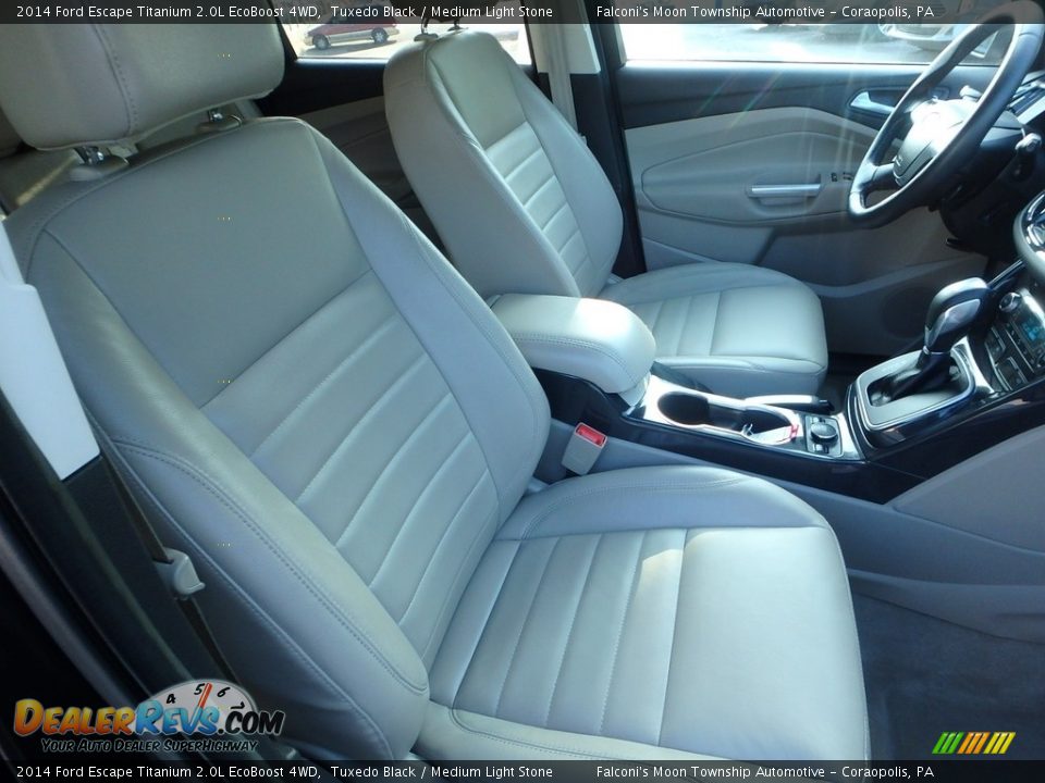 2014 Ford Escape Titanium 2.0L EcoBoost 4WD Tuxedo Black / Medium Light Stone Photo #11