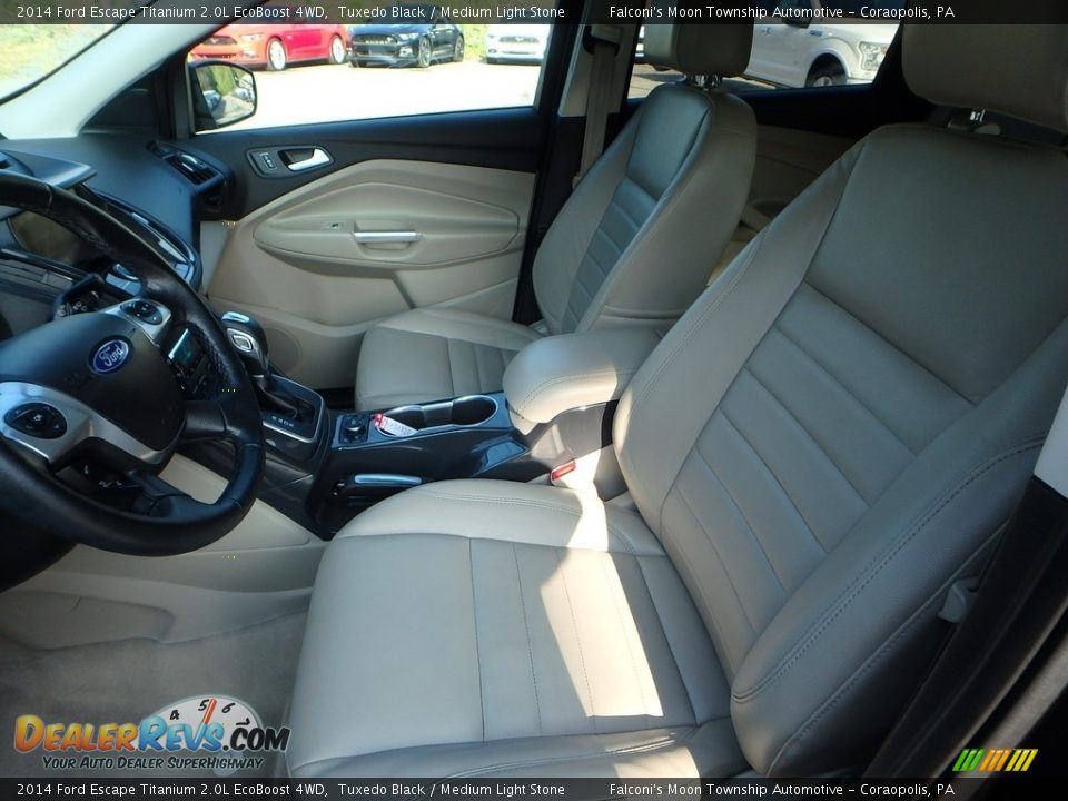 2014 Ford Escape Titanium 2.0L EcoBoost 4WD Tuxedo Black / Medium Light Stone Photo #15