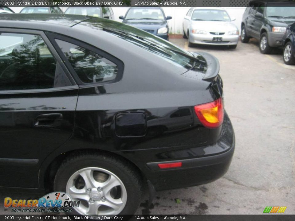 2003 Hyundai Elantra GT Hatchback Black Obsidian / Dark Gray Photo #10