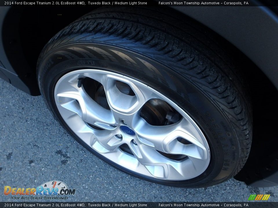 2014 Ford Escape Titanium 2.0L EcoBoost 4WD Tuxedo Black / Medium Light Stone Photo #10