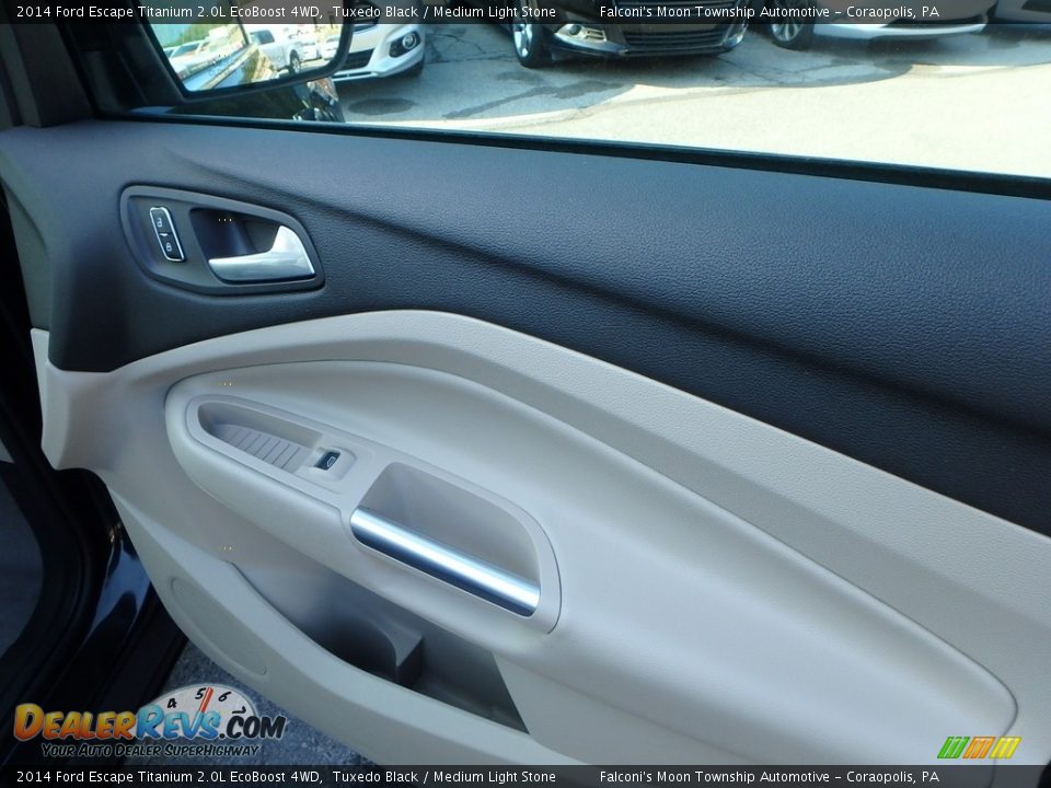 2014 Ford Escape Titanium 2.0L EcoBoost 4WD Tuxedo Black / Medium Light Stone Photo #13