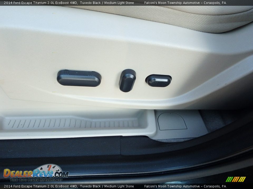 2014 Ford Escape Titanium 2.0L EcoBoost 4WD Tuxedo Black / Medium Light Stone Photo #20