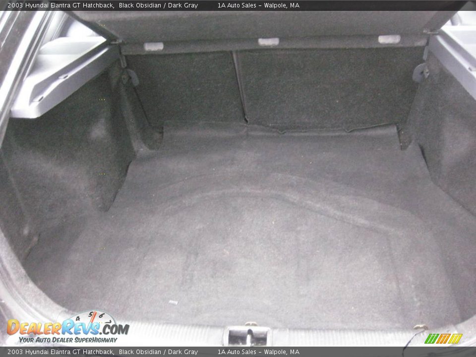 2003 Hyundai Elantra GT Hatchback Black Obsidian / Dark Gray Photo #19