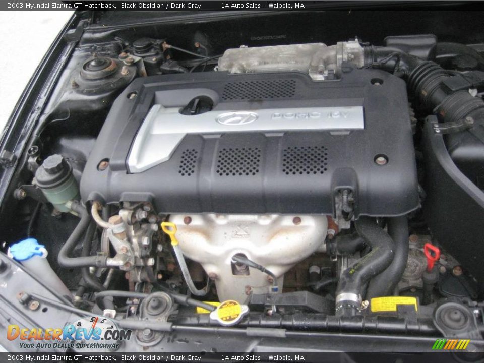 2003 Hyundai Elantra GT Hatchback Black Obsidian / Dark Gray Photo #20