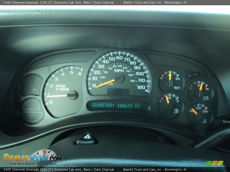 2005 Chevrolet Silverado 1500 Z71 Extended Cab 4x4 Black / Dark Charcoal Photo #12