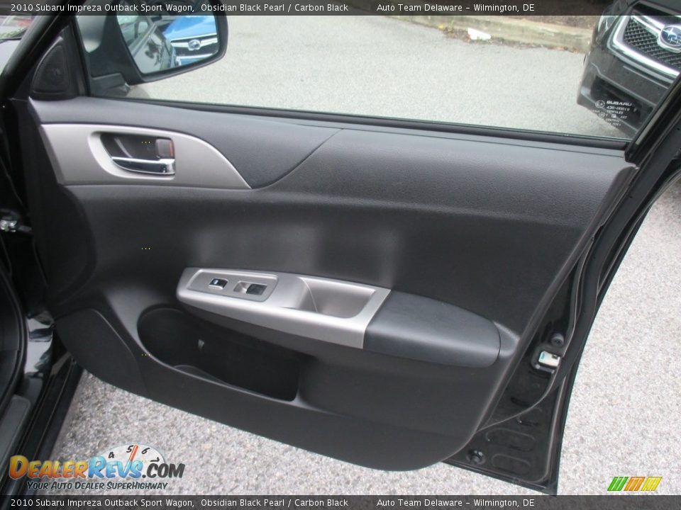 2010 Subaru Impreza Outback Sport Wagon Obsidian Black Pearl / Carbon Black Photo #19