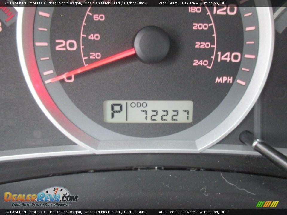 2010 Subaru Impreza Outback Sport Wagon Obsidian Black Pearl / Carbon Black Photo #29
