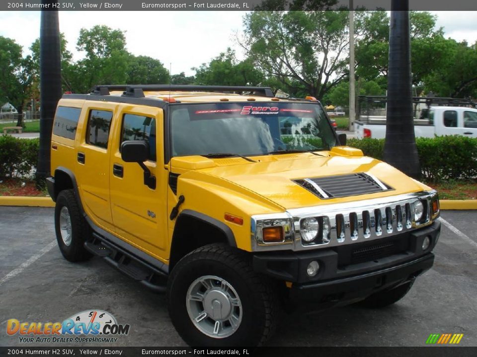 2004 Hummer H2 SUV Yellow / Ebony Photo #20