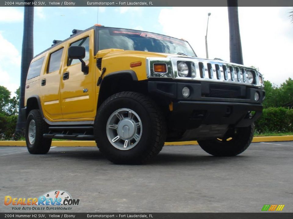 2004 Hummer H2 SUV Yellow / Ebony Photo #26