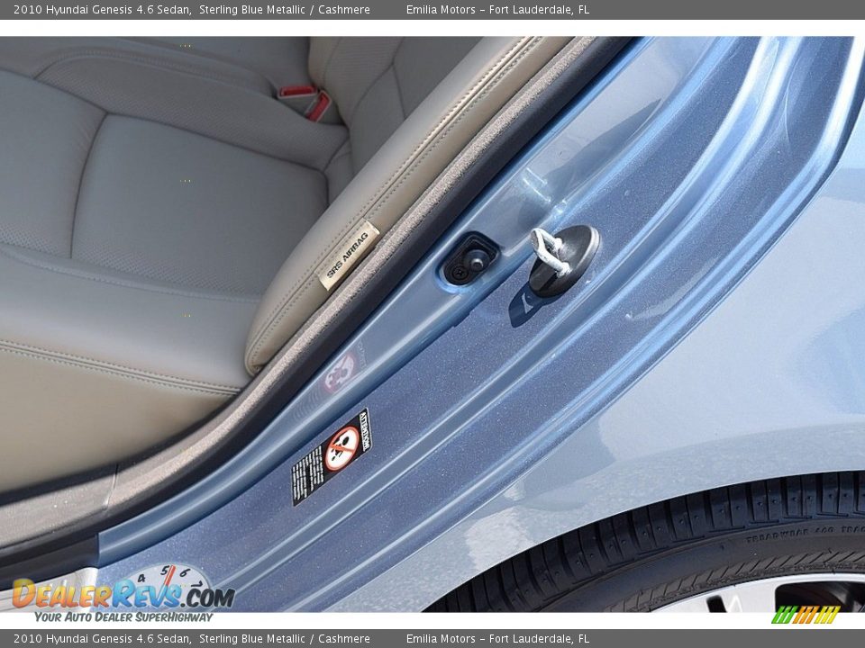 2010 Hyundai Genesis 4.6 Sedan Sterling Blue Metallic / Cashmere Photo #32