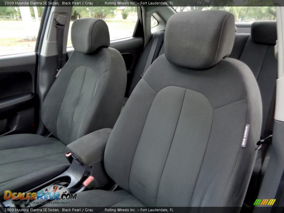 2009 Hyundai Elantra SE Sedan Black Pearl / Gray Photo #9