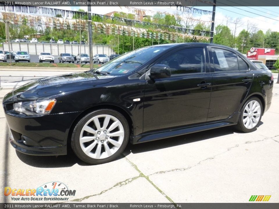 2011 Mitsubishi Lancer RALLIART AWD Tarmac Black Pearl / Black Photo #3
