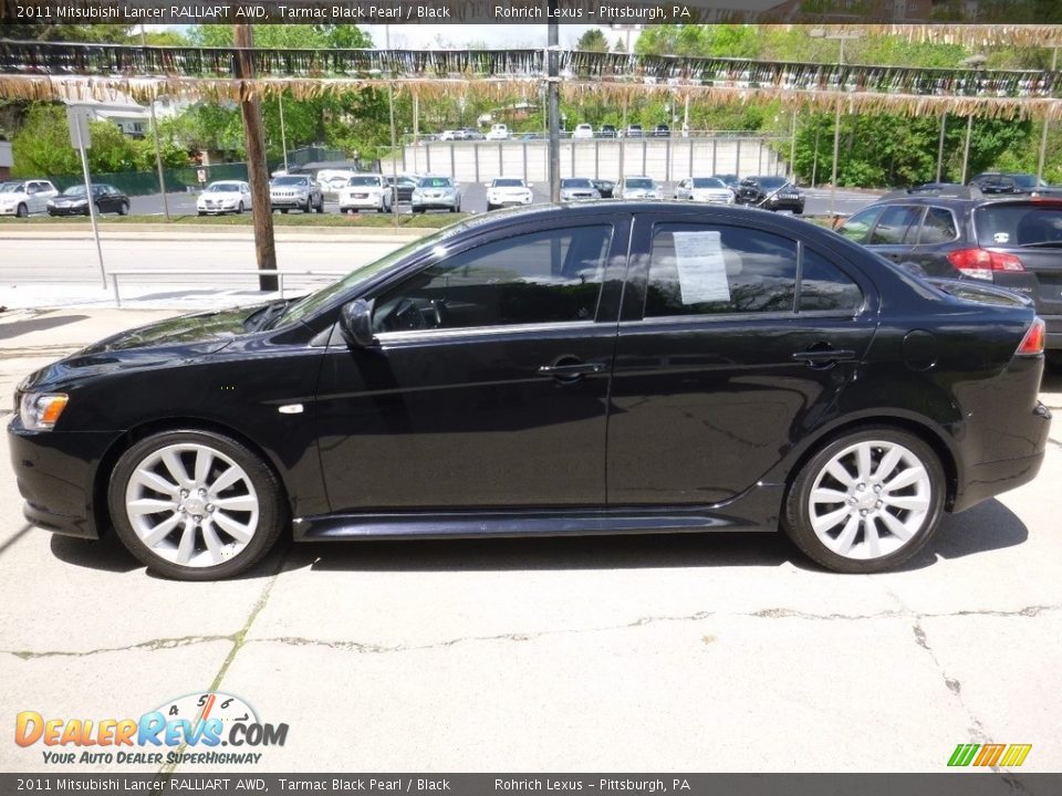 2011 Mitsubishi Lancer RALLIART AWD Tarmac Black Pearl / Black Photo #4