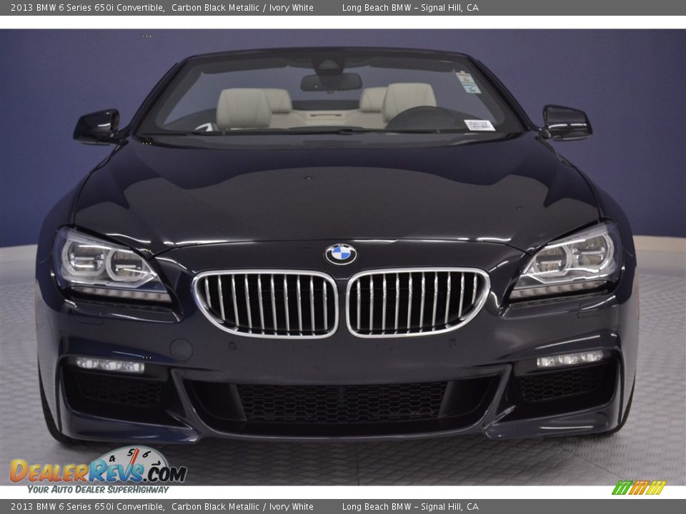2013 BMW 6 Series 650i Convertible Carbon Black Metallic / Ivory White Photo #2