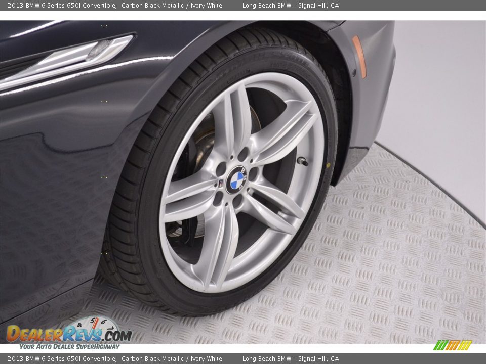 2013 BMW 6 Series 650i Convertible Carbon Black Metallic / Ivory White Photo #9