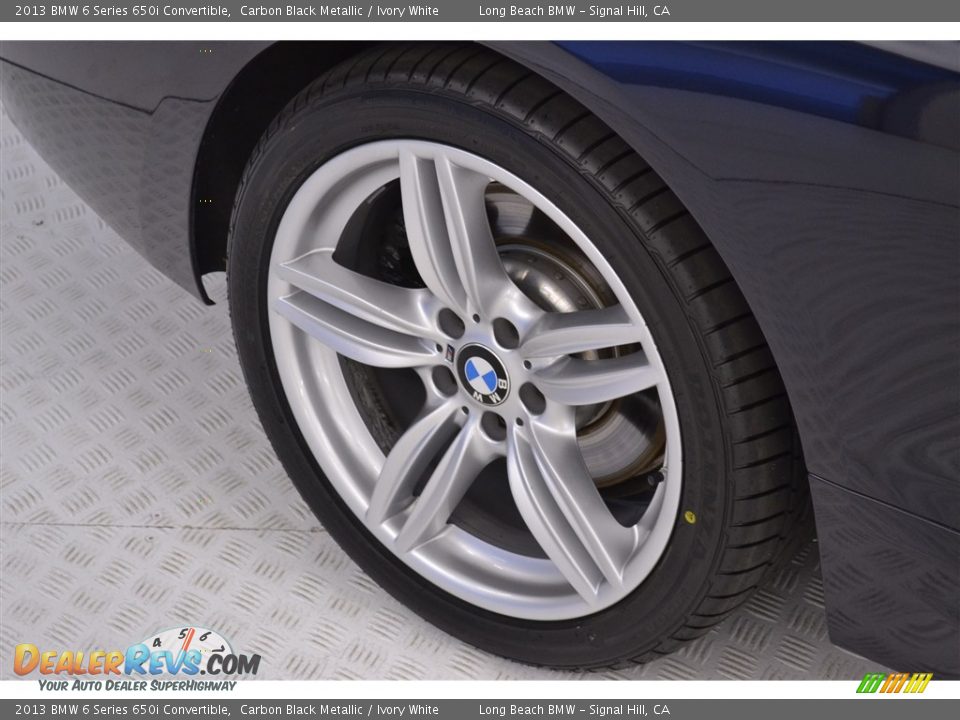2013 BMW 6 Series 650i Convertible Carbon Black Metallic / Ivory White Photo #10