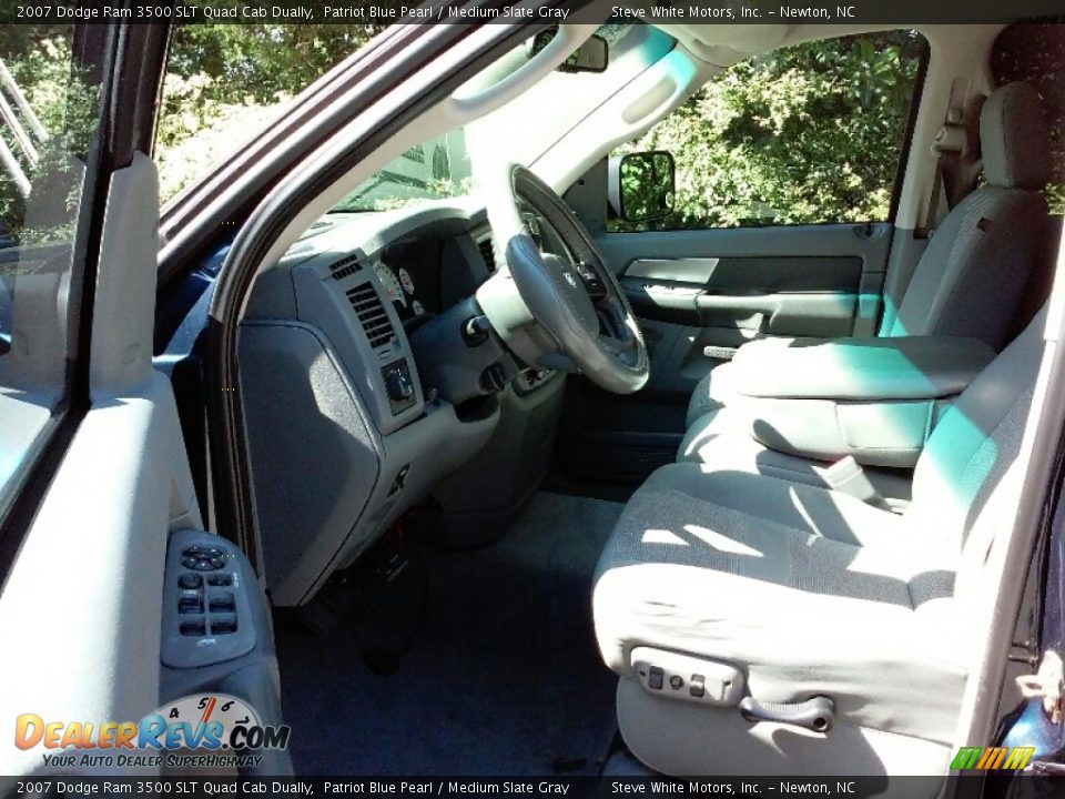 2007 Dodge Ram 3500 SLT Quad Cab Dually Patriot Blue Pearl / Medium Slate Gray Photo #8