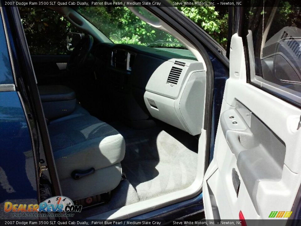 2007 Dodge Ram 3500 SLT Quad Cab Dually Patriot Blue Pearl / Medium Slate Gray Photo #12