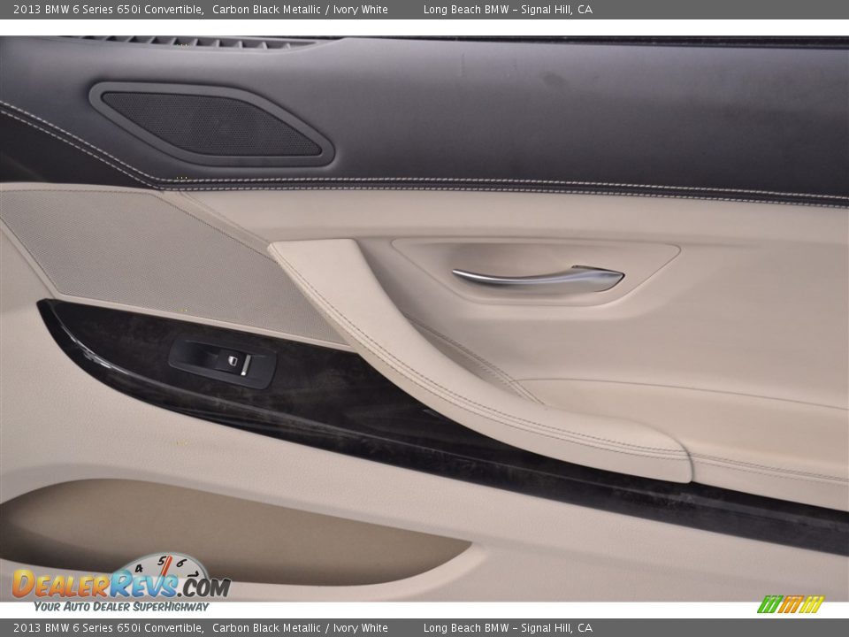 2013 BMW 6 Series 650i Convertible Carbon Black Metallic / Ivory White Photo #20