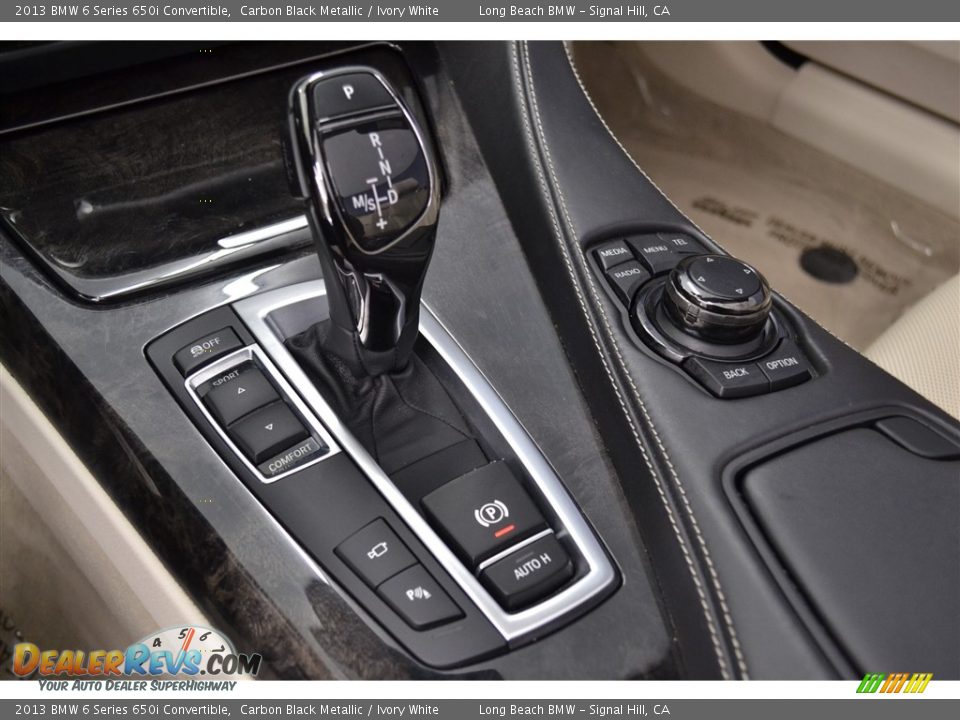 2013 BMW 6 Series 650i Convertible Carbon Black Metallic / Ivory White Photo #23