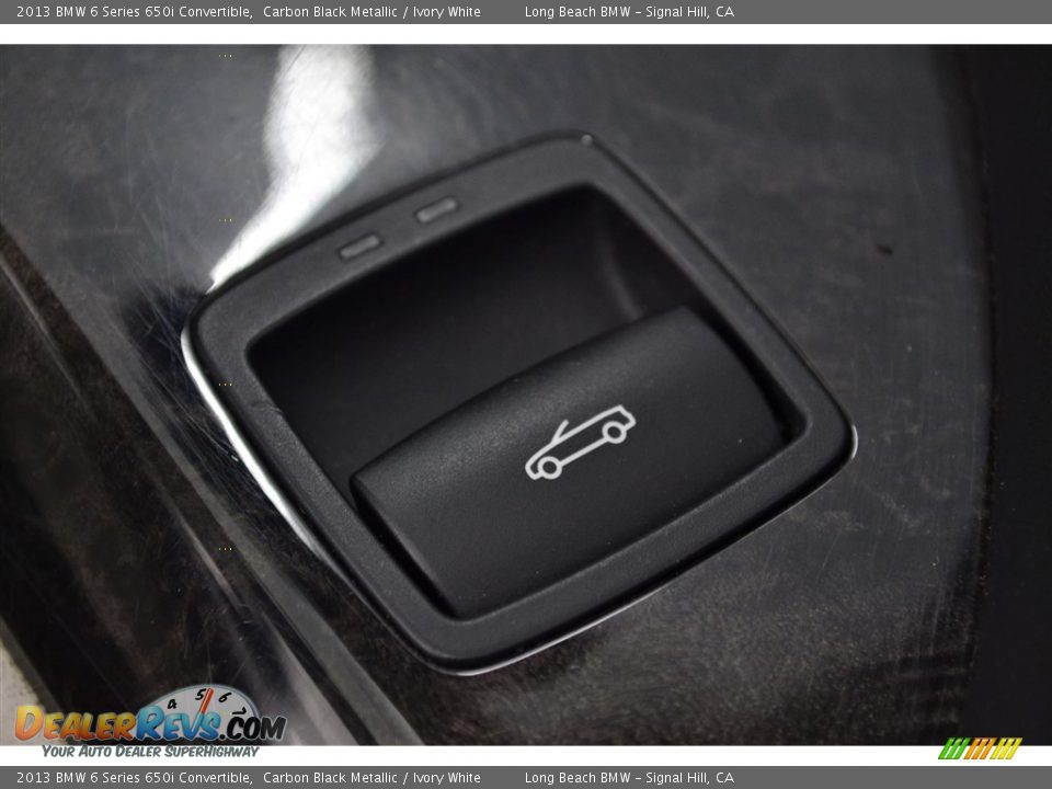 2013 BMW 6 Series 650i Convertible Carbon Black Metallic / Ivory White Photo #25