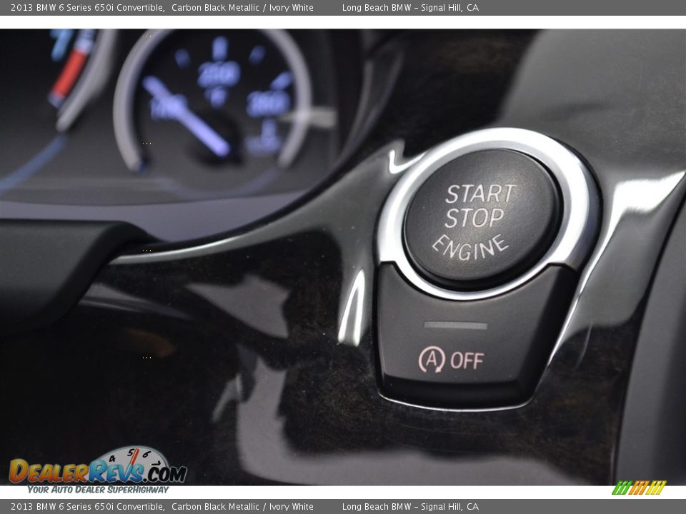 2013 BMW 6 Series 650i Convertible Carbon Black Metallic / Ivory White Photo #26