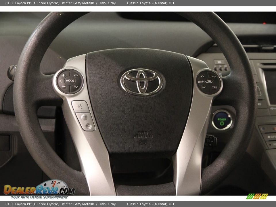 2013 Toyota Prius Three Hybrid Winter Gray Metallic / Dark Gray Photo #7