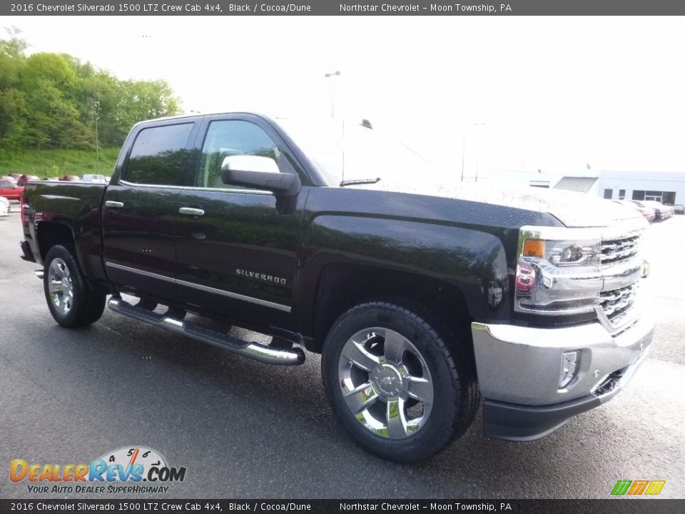 2016 Chevrolet Silverado 1500 LTZ Crew Cab 4x4 Black / Cocoa/Dune Photo #3