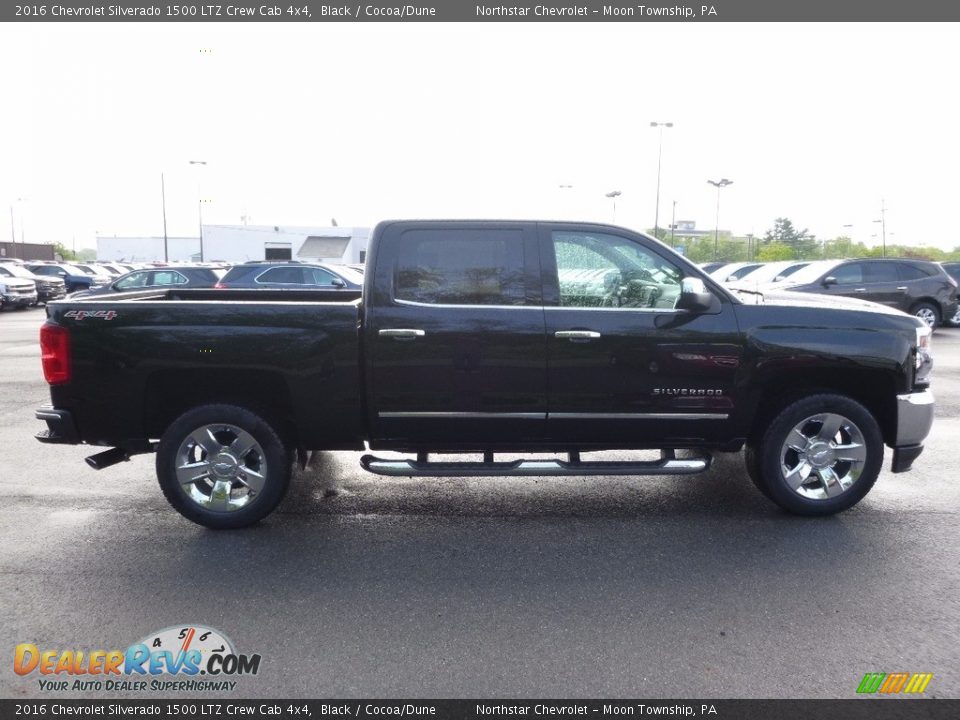 2016 Chevrolet Silverado 1500 LTZ Crew Cab 4x4 Black / Cocoa/Dune Photo #4