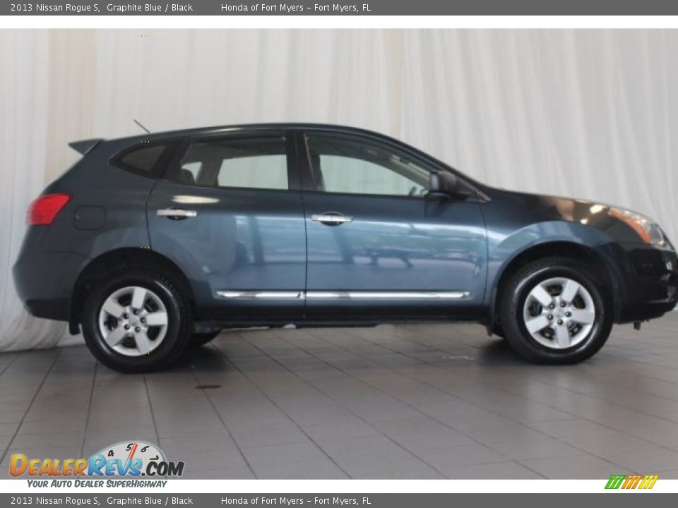 2013 Nissan Rogue S Graphite Blue / Black Photo #3