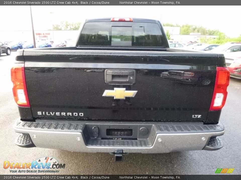 2016 Chevrolet Silverado 1500 LTZ Crew Cab 4x4 Black / Cocoa/Dune Photo #6