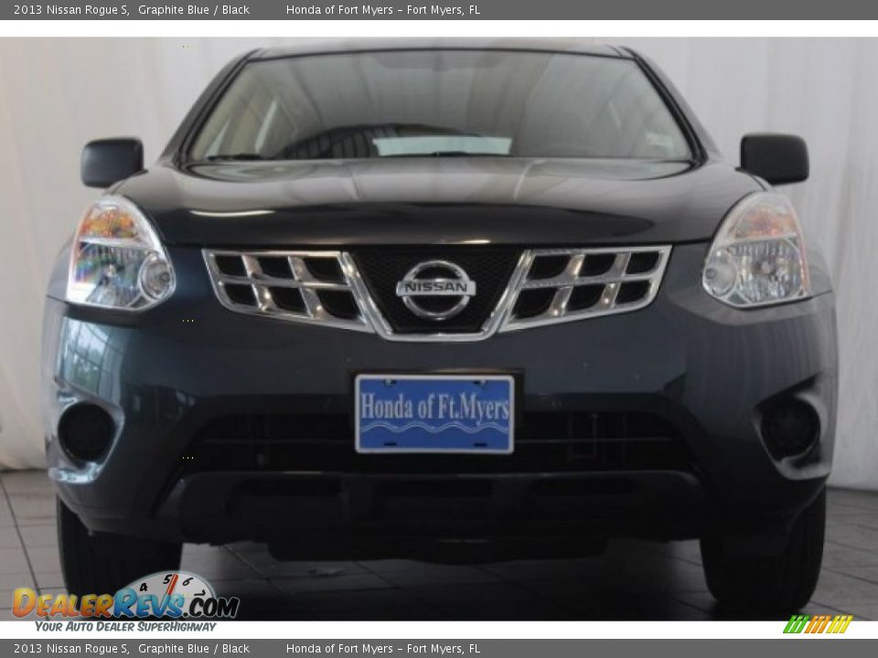 2013 Nissan Rogue S Graphite Blue / Black Photo #4
