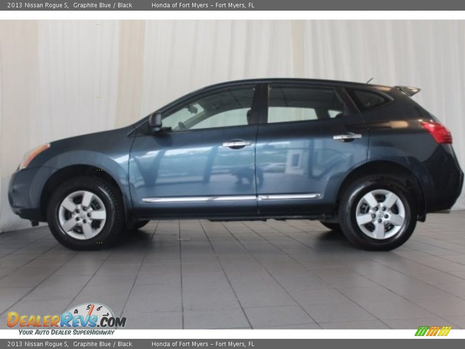 2013 Nissan Rogue S Graphite Blue / Black Photo #5