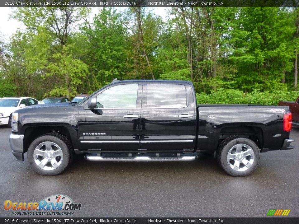 2016 Chevrolet Silverado 1500 LTZ Crew Cab 4x4 Black / Cocoa/Dune Photo #8