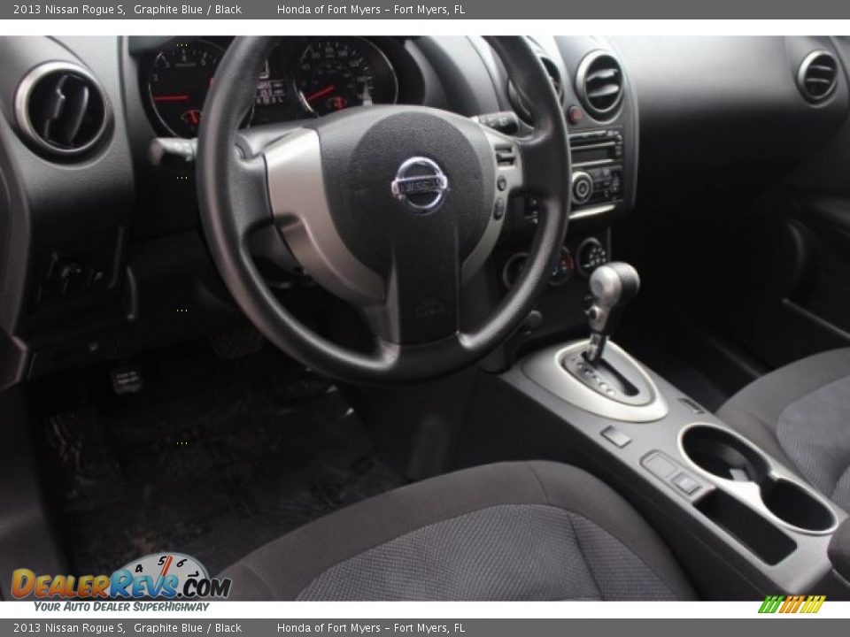 2013 Nissan Rogue S Graphite Blue / Black Photo #10