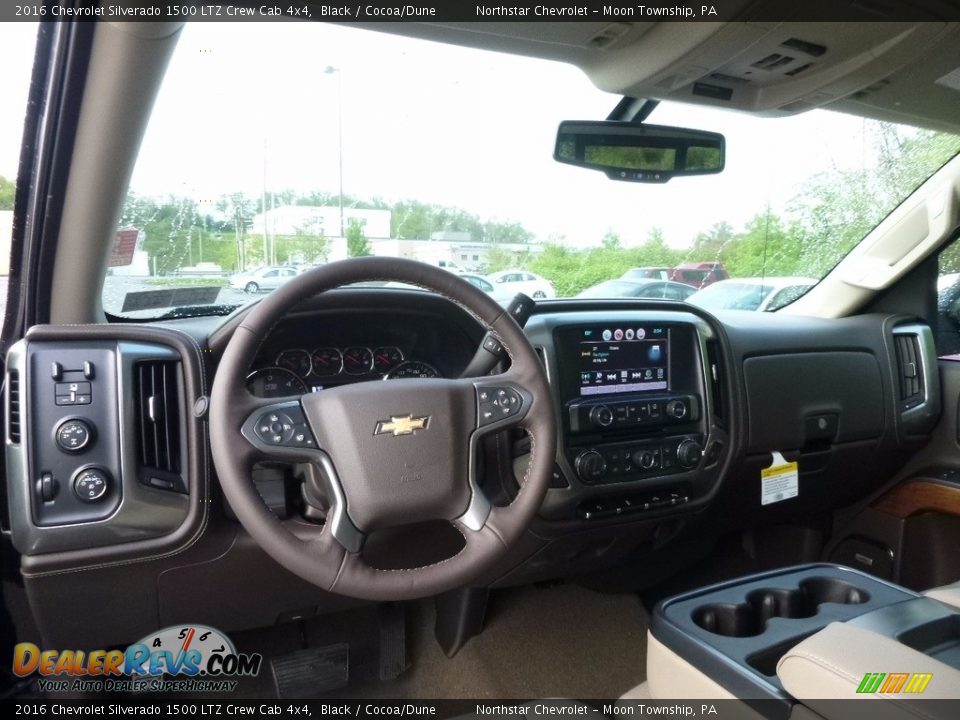 2016 Chevrolet Silverado 1500 LTZ Crew Cab 4x4 Black / Cocoa/Dune Photo #12