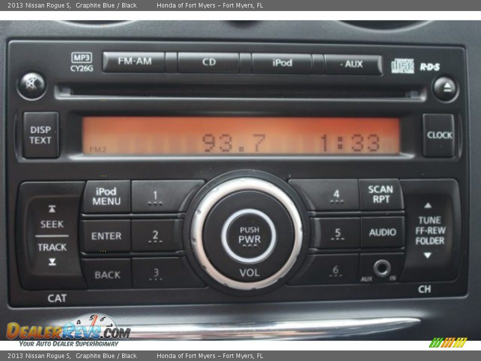 2013 Nissan Rogue S Graphite Blue / Black Photo #15