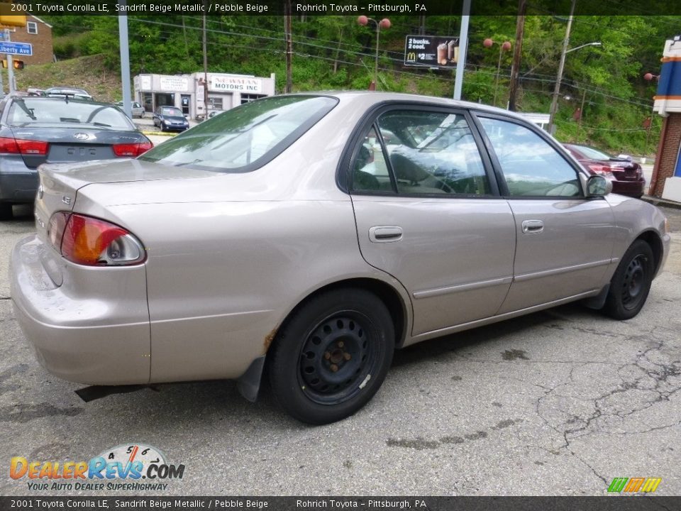 2001 Toyota Corolla LE Sandrift Beige Metallic / Pebble Beige Photo #6
