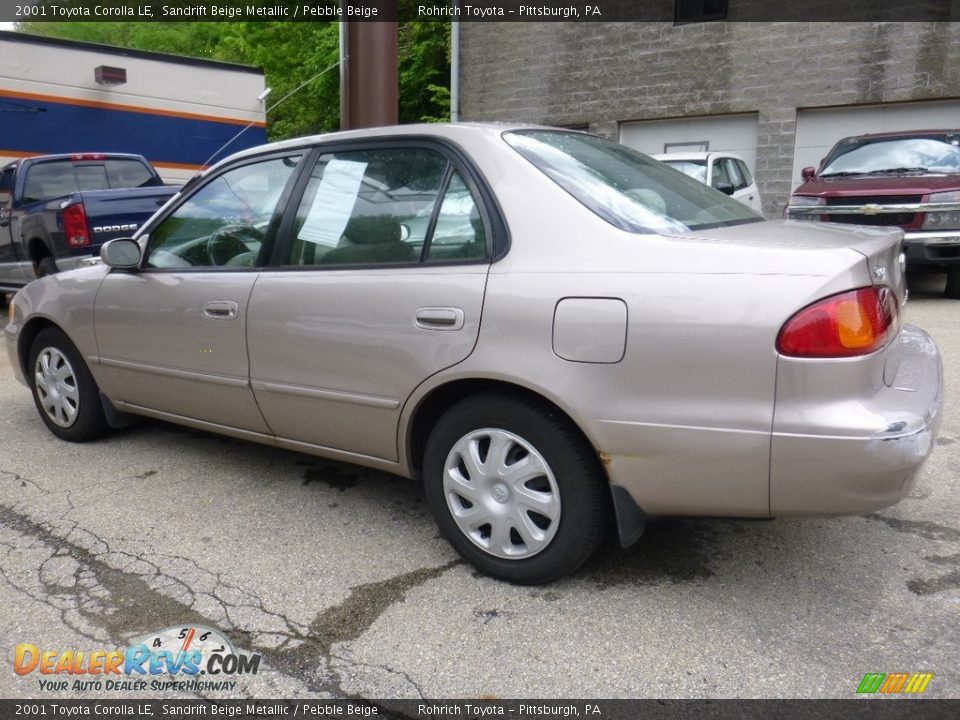 2001 Toyota Corolla LE Sandrift Beige Metallic / Pebble Beige Photo #10