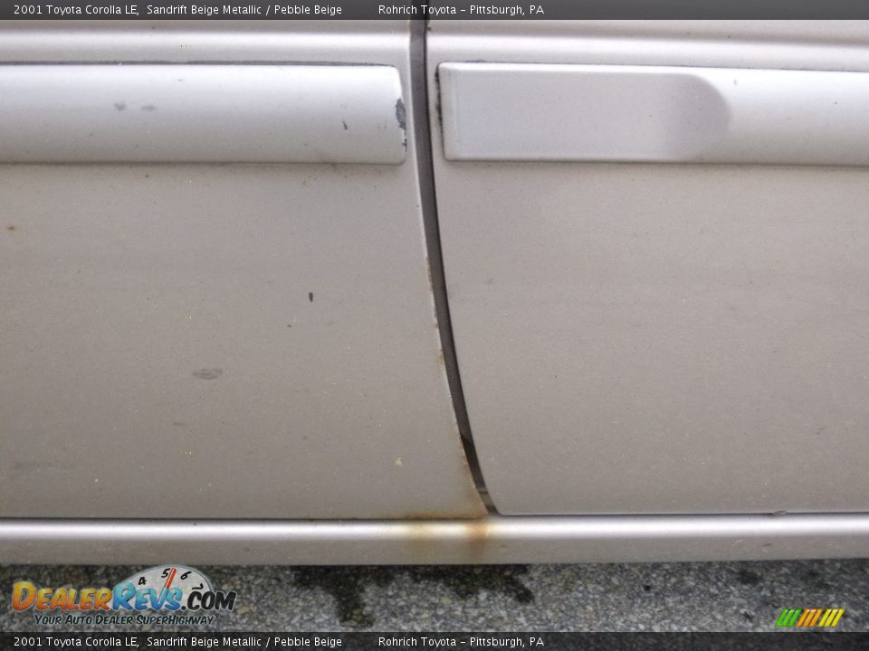 2001 Toyota Corolla LE Sandrift Beige Metallic / Pebble Beige Photo #12