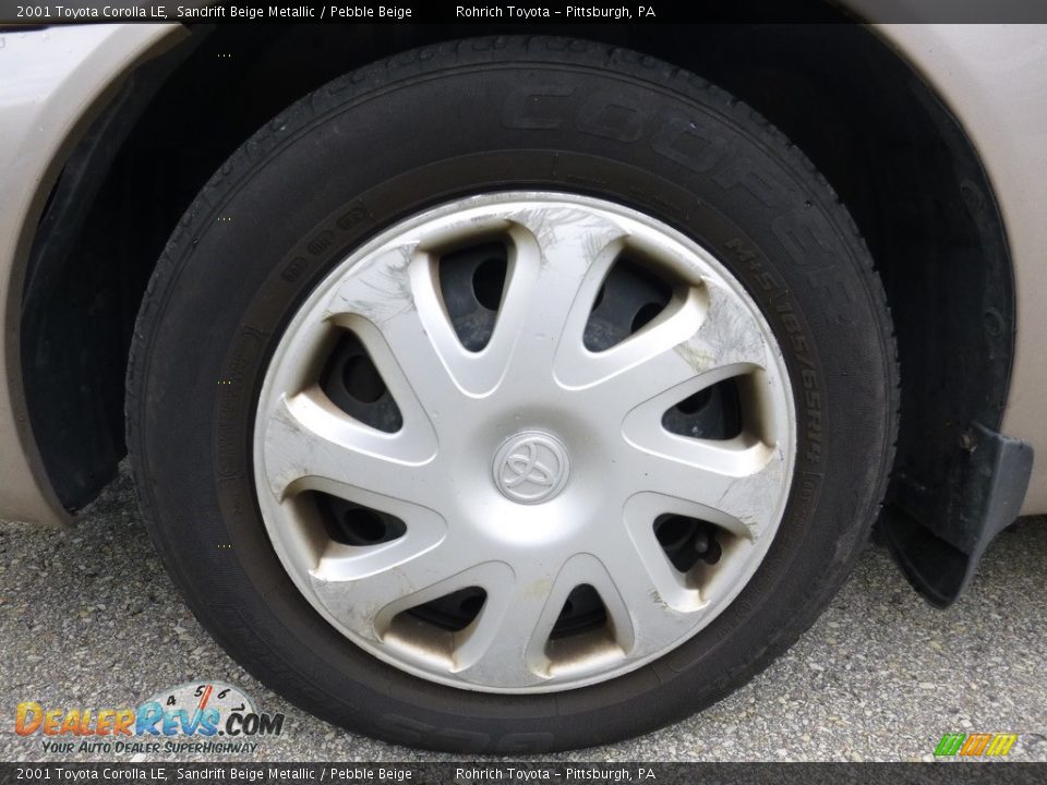 2001 Toyota Corolla LE Sandrift Beige Metallic / Pebble Beige Photo #15