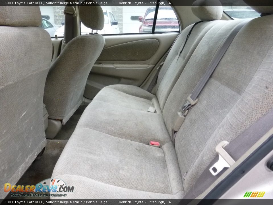 2001 Toyota Corolla LE Sandrift Beige Metallic / Pebble Beige Photo #17