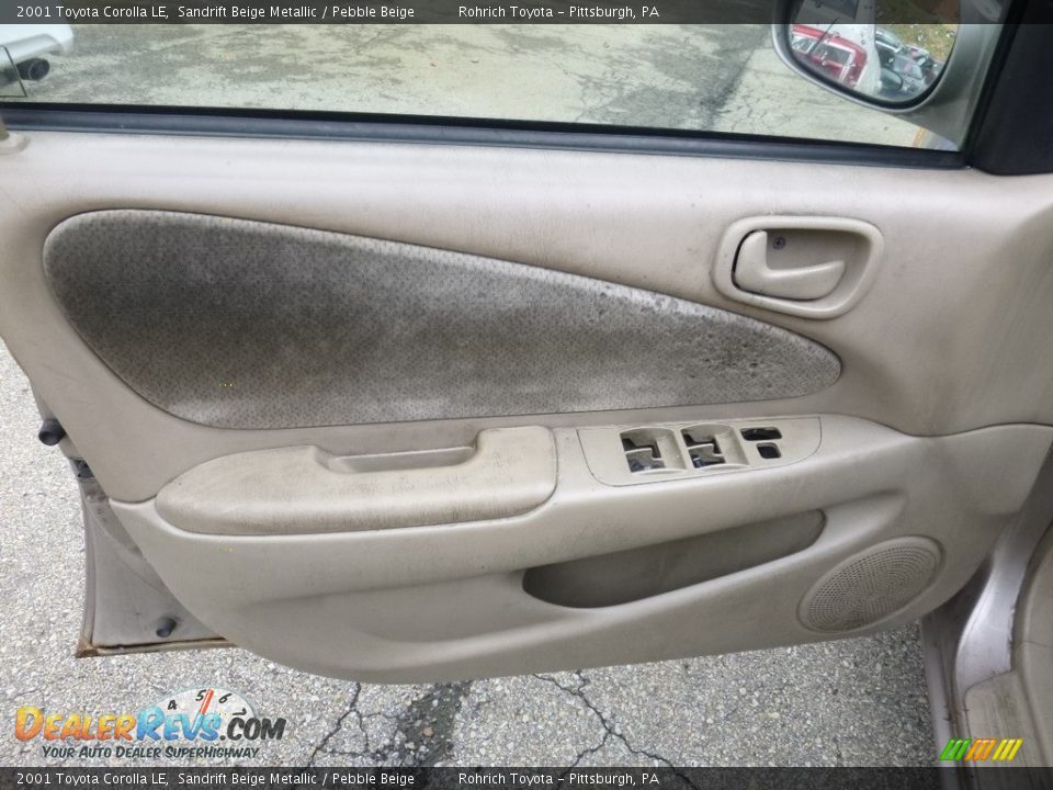 2001 Toyota Corolla LE Sandrift Beige Metallic / Pebble Beige Photo #18