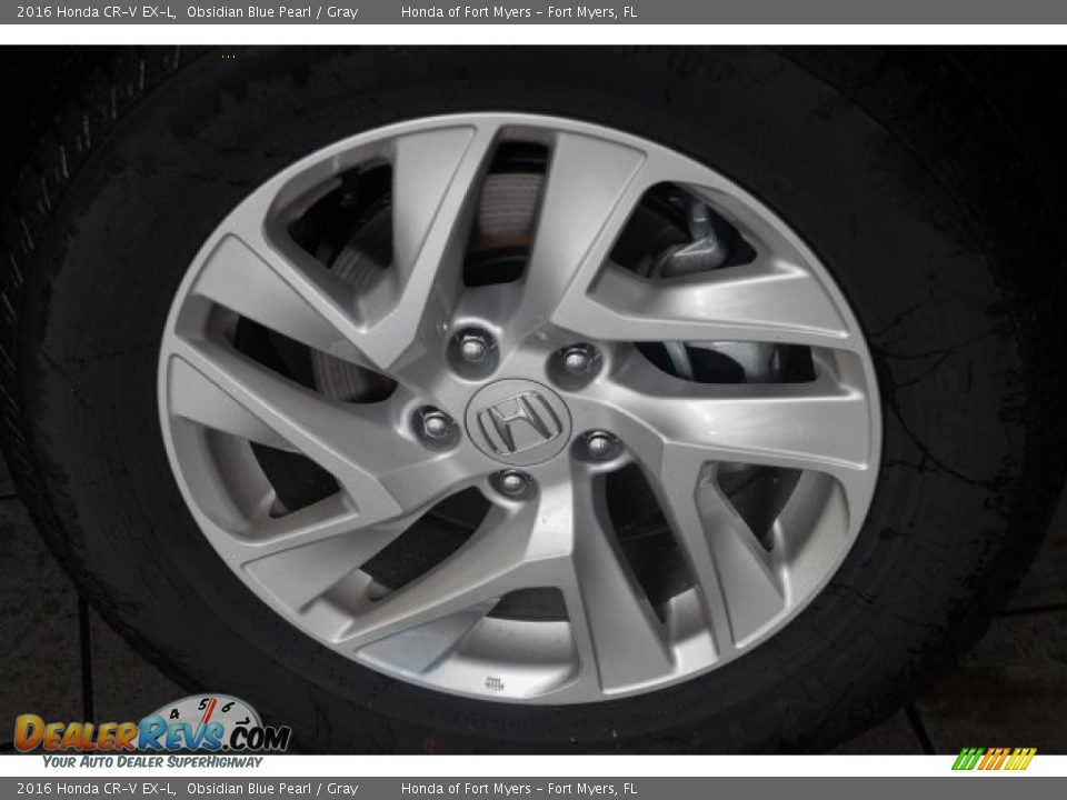 2016 Honda CR-V EX-L Obsidian Blue Pearl / Gray Photo #4